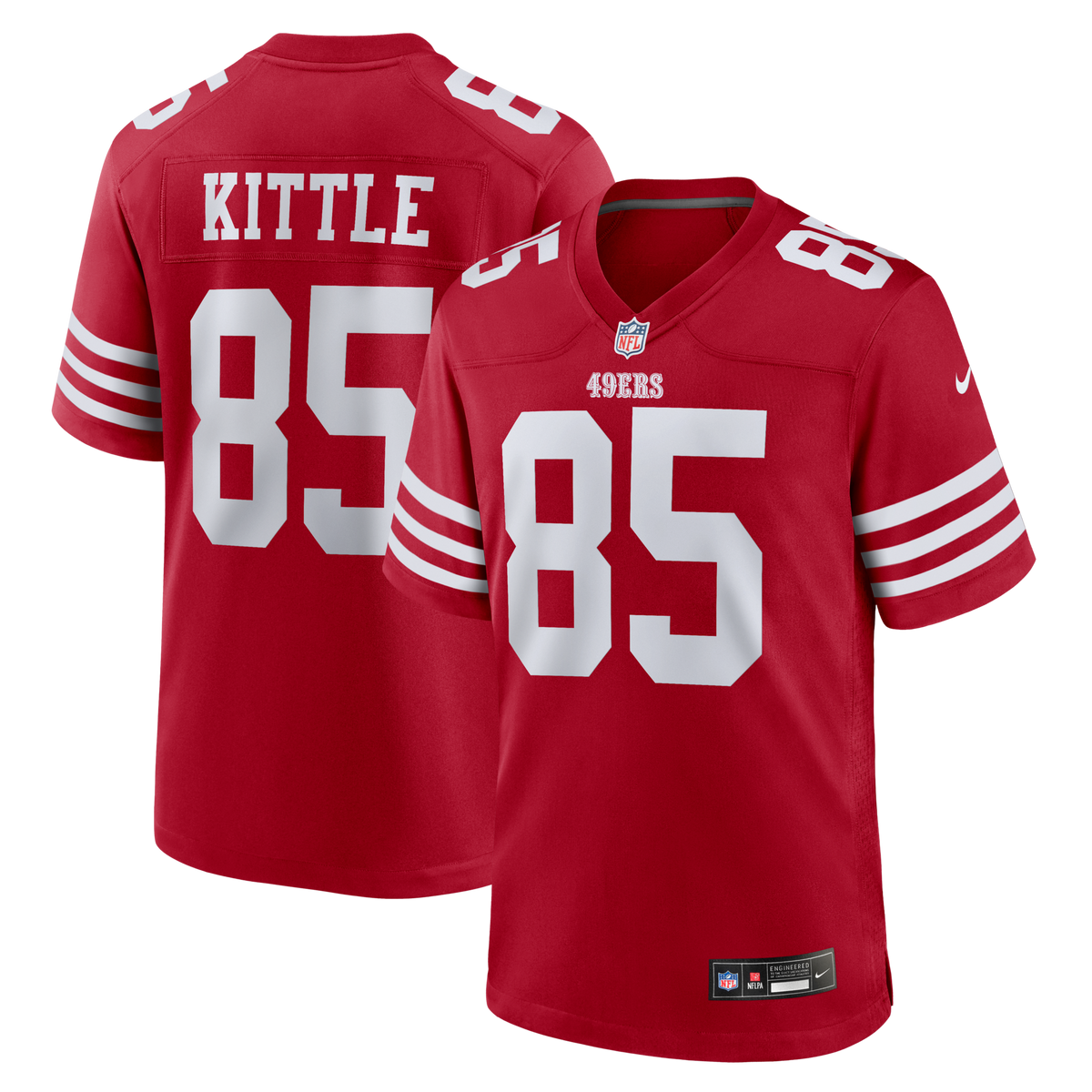 San Francisco 49ers George Kittle Scarlet Player Game Jersey
