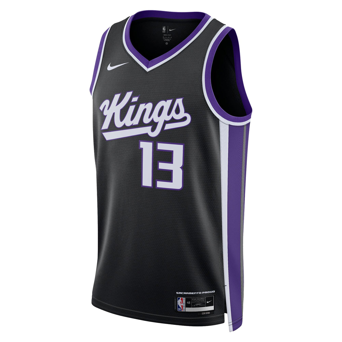 Sacramento Kings Icon Edition Swingman Jersey - Black - Keegan Murray