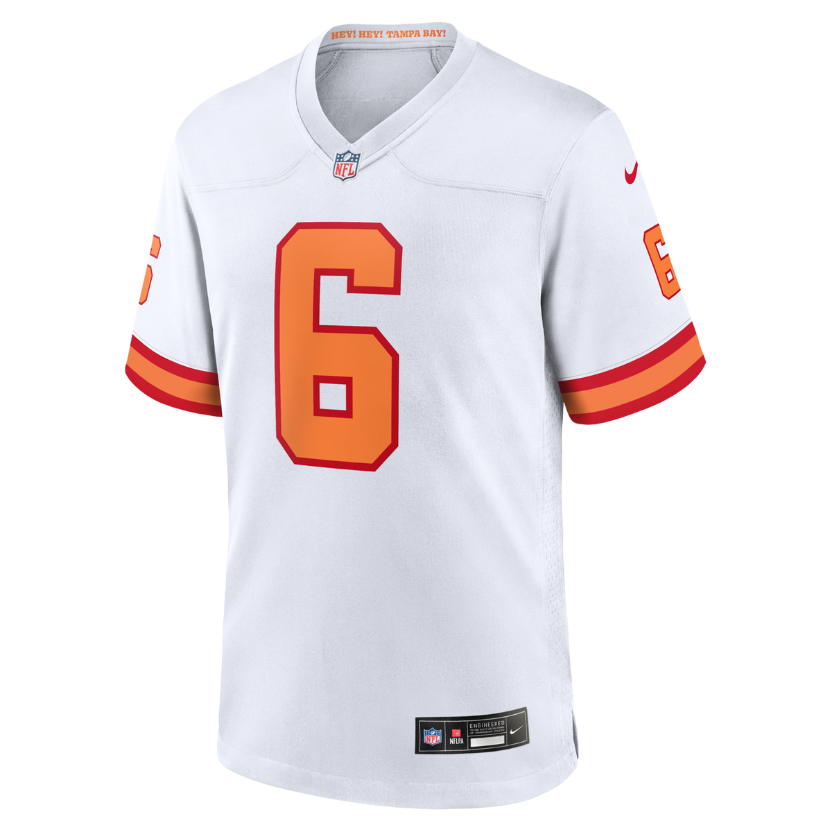 '76 Tampa Bay Buccaneers Baker Mayfield White Player Game Jersey