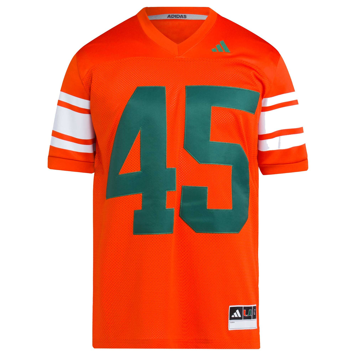 #45 Miami Hurricanes Football Icon Premier Jersey - Orange