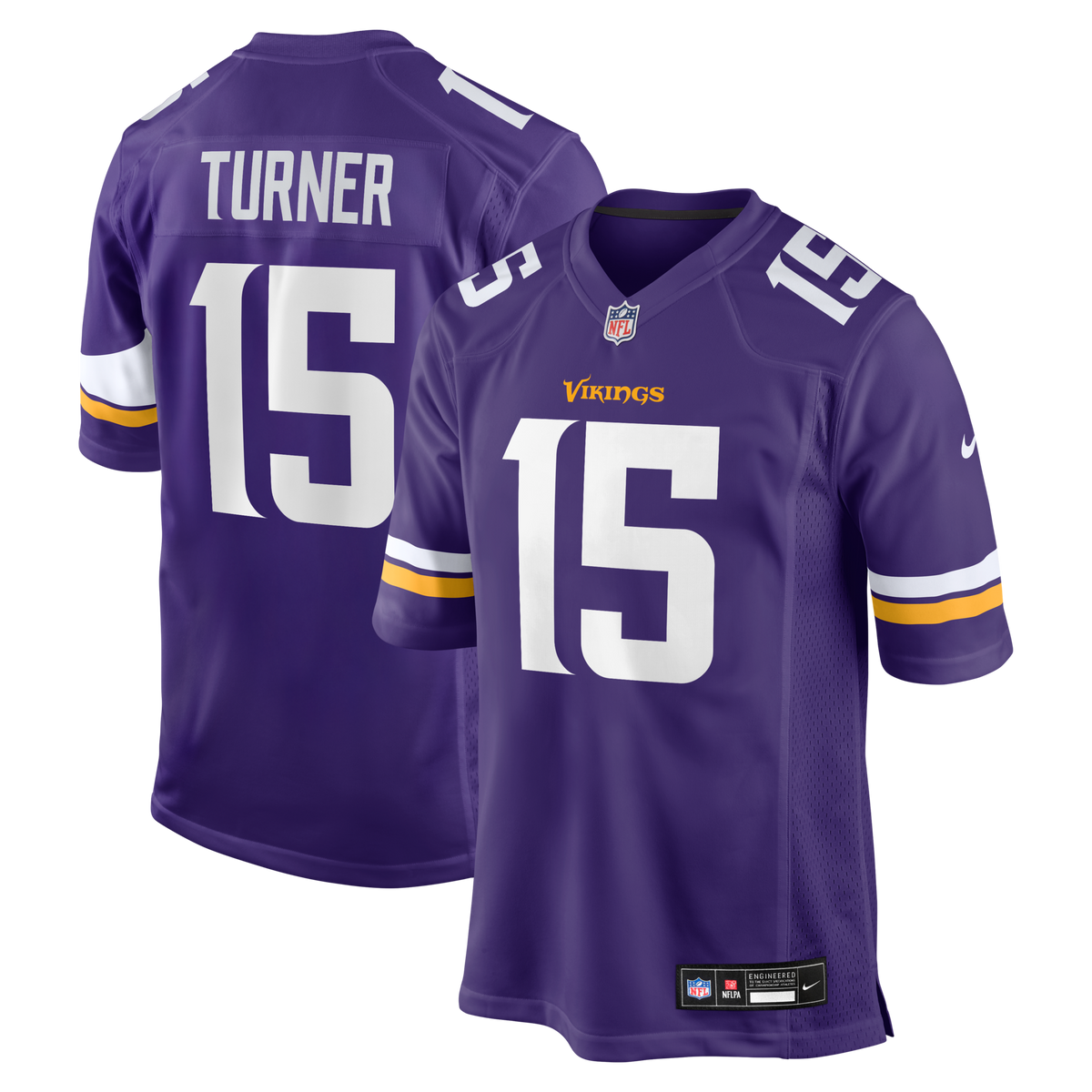 Minnesota Vikings Dallas Turner Purple Player Game Jersey